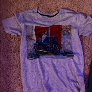 Gray Kids T-Shirt with Street Art Design